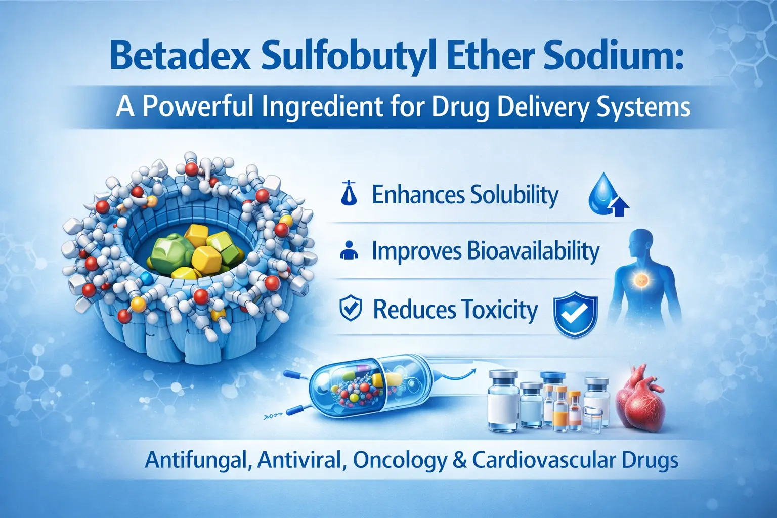 Betadex Sulfobutyl Ether Sodium: Bahan Kuat untuk Sistem Pengiriman Obat